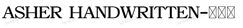 Asher Handwritten字体转换